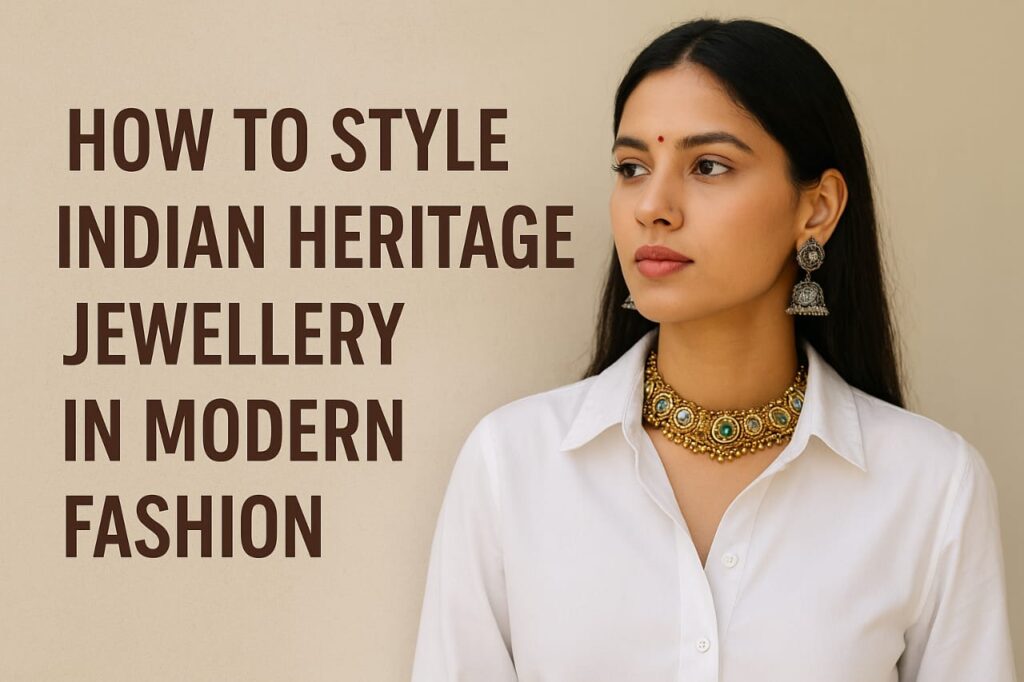wearing indian jewellery with a modern style